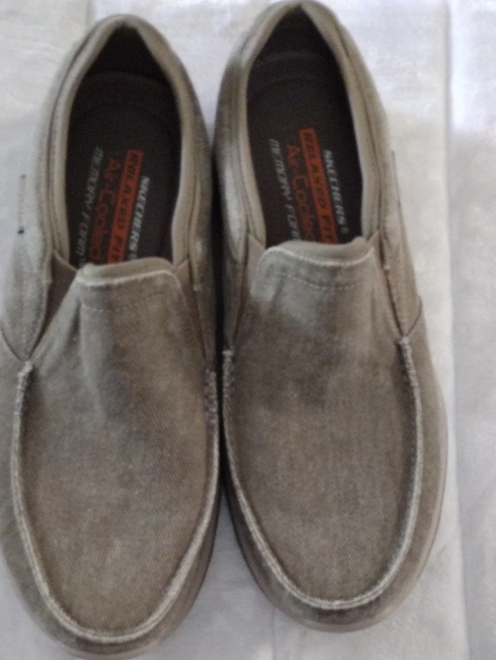 Skechers Men's Casual Slip-On Loafers in Taupe Brown